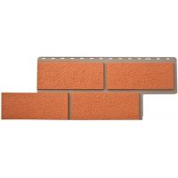 Фасадные панели (цокольный сайдинг)  Неаполитанский камень Терракотовый