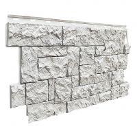 Фасадные панели (цокольный сайдинг) коллекция камень дикий - Мелованный белый Фасадные панели (цокольный сайдинг) коллекция камень дикий - Мелованный белый